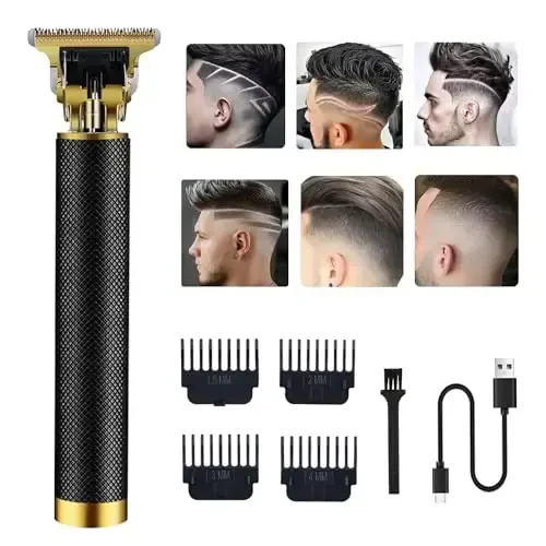 RQTYBUI Hair Clippers for Men - Cordless Electric Hair Trimmer Beard Trimmer Shaver, Zero Gapped Edgers with Guide Combs, Black - RQTYBUI