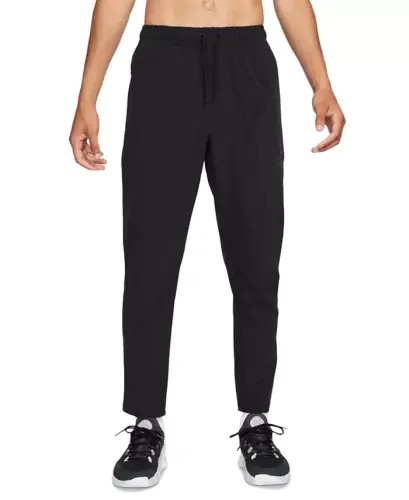 Men's Unlimited Dri-FIT Tapered-Leg Drawstring Pants - Black/black/(black) - 1