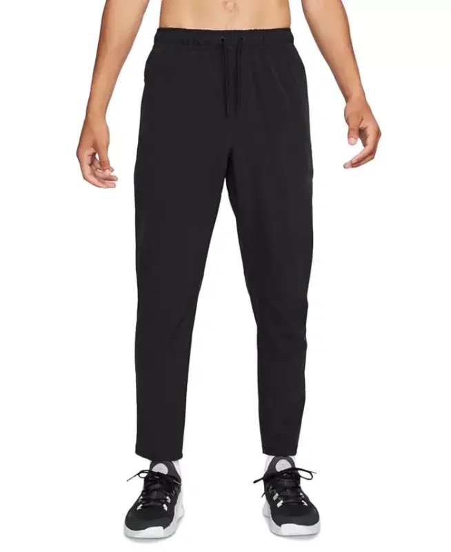 Men's Unlimited Dri-FIT Tapered-Leg Drawstring Pants - Black/black/(black) - 1