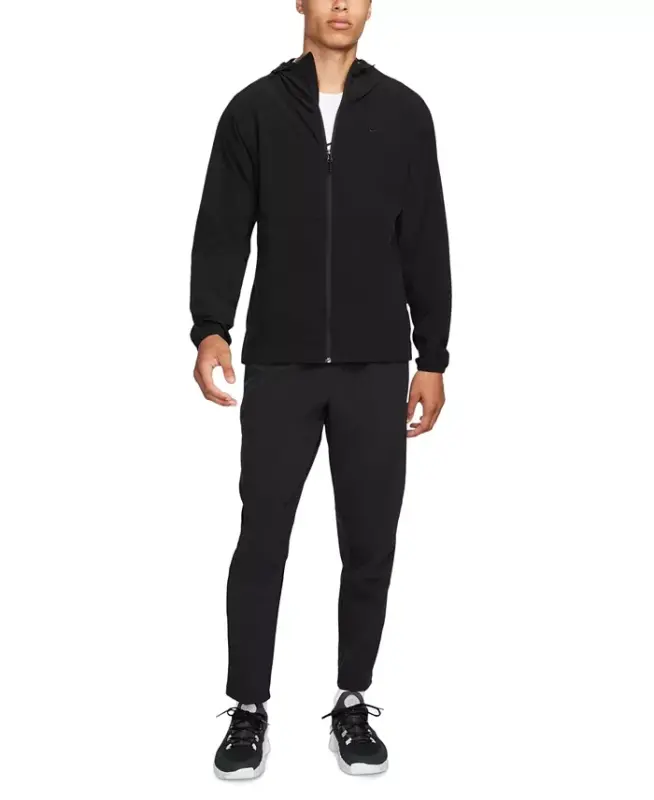 Men's Unlimited Dri-FIT Tapered-Leg Drawstring Pants - Black/black/(black) - 3