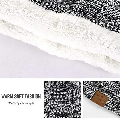 Vgogfly Slouchy Beanie for Men Winter Hats for Guys Cool Beanies Mens Lined Knit Warm Thick Skully Stocking Binie Hat - 5