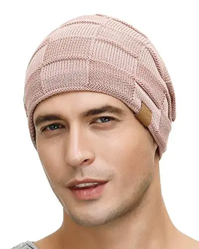 Vgogfly Slouchy Beanie for Men Winter Hats for Guys Cool Beanies Mens Lined Knit Warm Thick Skully Stocking Binie Hat - 2