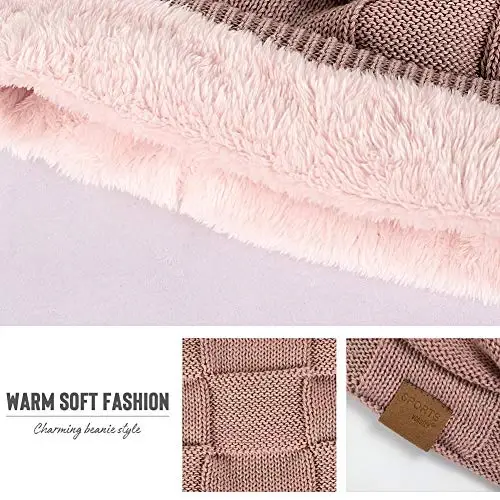 Vgogfly Slouchy Beanie for Men Winter Hats for Guys Cool Beanies Mens Lined Knit Warm Thick Skully Stocking Binie Hat - 5