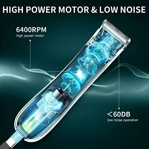 Body Hair Trimmer for Men - Manscape Electric Shavers for Men, Rechargeable Pubic Hair Trimmer with Replaceable Ceramic Blade Head IPX7 Waterproof Wet/Dry Groin Trimmers Ball Shaver (Green) - 5