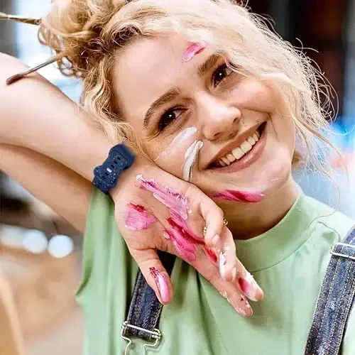 Wepro for Apple Watch Bands for Men 41mm Series 9 8 7 40mm SE Series 6 5 4 42mm 10 38mm Series 3 2 1 for iWatch Bands Women Waterproof Breathable Silicone Sport Band Colorful Navy Blue - 6