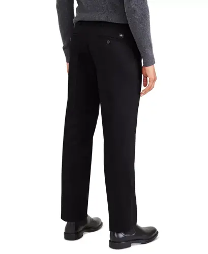 Men's Signature Classic Fit Pleated Iron Free Pants with Stain Defender - Beautiful Black - 2