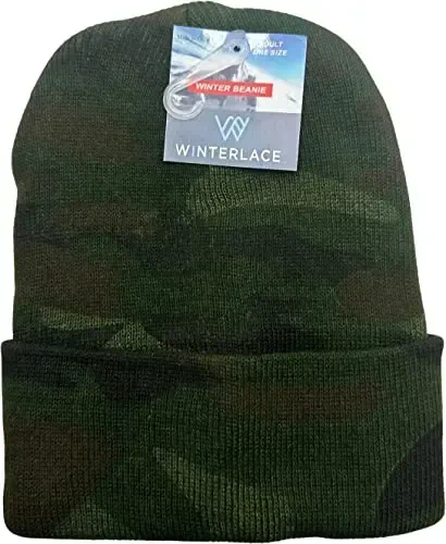 12 Pack Winter Beanie Hats for Men Women, Warm Cozy Knitted Cuffed Skull Cap, Wholesale - 12 (1)