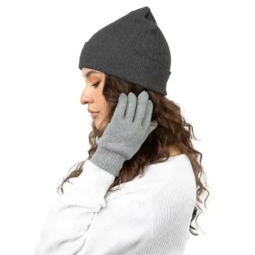12 Pack Winter Beanie Hats for Men Women, Warm Cozy Knitted Cuffed Skull Cap, Wholesale - 6