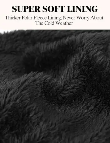 Beanie Hats for Men Women Fleece Winter Hat Chunky Knit Skull Stocking Caps for Guys Thermal Snow Hat Heated Cuffed Gift - 4