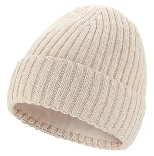 Connectyle Fleece Lined Cuffed Beanie Hat for Men Women Knitted Winter Wool Beanies Skull Cap Warm Watch Hat - 1