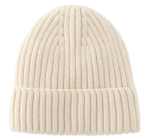 Connectyle Fleece Lined Cuffed Beanie Hat for Men Women Knitted Winter Wool Beanies Skull Cap Warm Watch Hat - CONNECTYLE (1)