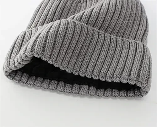 Connectyle Fleece Lined Cuffed Beanie Hat for Men Women Knitted Winter Wool Beanies Skull Cap Warm Watch Hat - 4