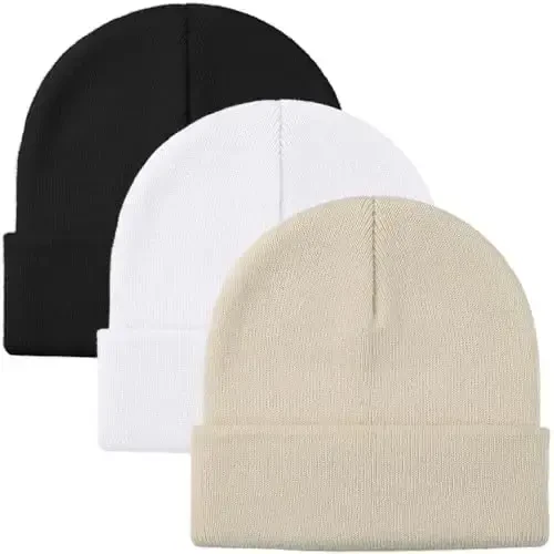 Glooarm Beanie for Men Women Knit Winter Hats Beanies Warm Slouchy Unisex Cuffed Beanies Skull Caps 
