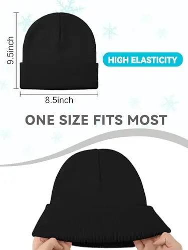 Glooarm Beanie for Men Women Knit Winter Hats Beanies Warm Slouchy Unisex Cuffed Beanies Skull Caps - GLOOARM (1)