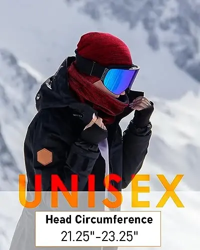 Winter Beanie Hat Scarf for Men Women Knit Thick Fleece Lined Warm Windproof Ski Skull Cap Neck Warmer Gaiter Face Scarf Set - 6