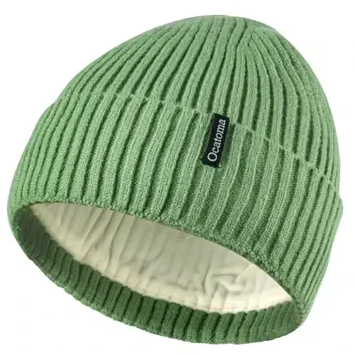 Ocatoma Beanie for Men Women Warm Winter Knit Cuffed Beanie Soft Warm Ski Hats Unisex 