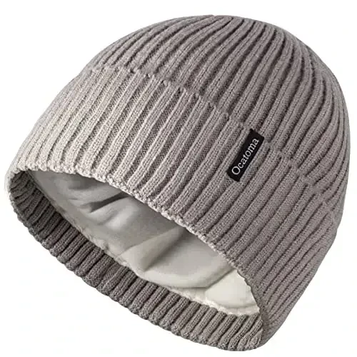 Ocatoma Beanie for Men Women Warm Winter Knit Cuffed Beanie Soft Warm Ski Hats Unisex - OCATOMA