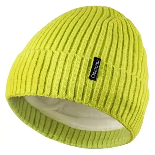 Ocatoma Beanie for Men Women Warm Winter Knit Cuffed Beanie Soft Warm Ski Hats Unisex 