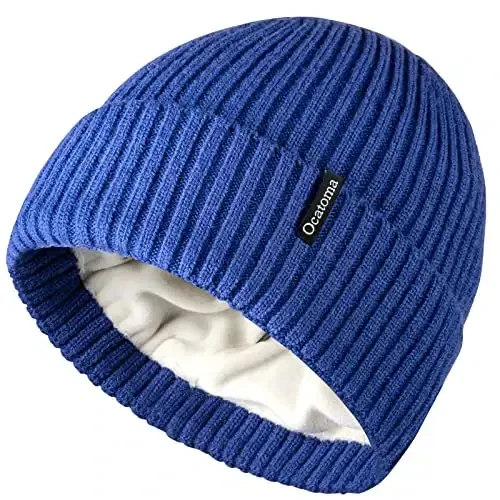 Ocatoma Beanie for Men Women Warm Winter Knit Cuffed Beanie Soft Warm Ski Hats Unisex - 1