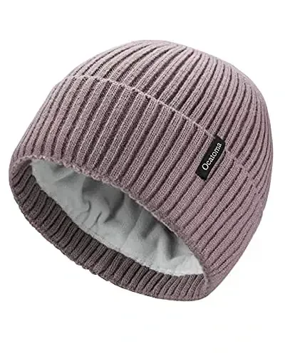 Ocatoma Beanie for Men Women Warm Winter Knit Cuffed Beanie Soft Warm Ski Hats Unisex 
