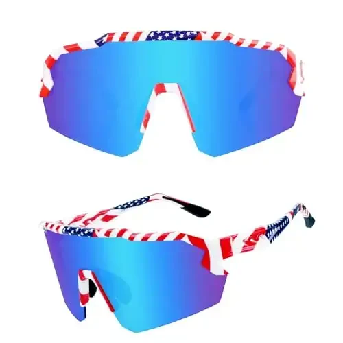 Ukoly Baseball Sunglasses For Men Women,Sports Sunglasses For Baseball Running Cycling UV400 protection TR90 Frame 615 