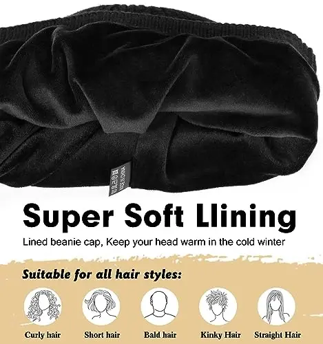 Wmcaps Winter Beanie for Men Women, Fleece Lined Beanie Soft Warm Knit Hat Ski Stocking Cuffed Cap - WMCAPS (1)