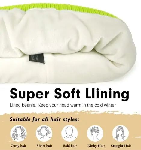 Wmcaps Winter Beanie for Men Women, Fleece Lined Beanie Soft Warm Knit Hat Ski Stocking Cuffed Cap - 2