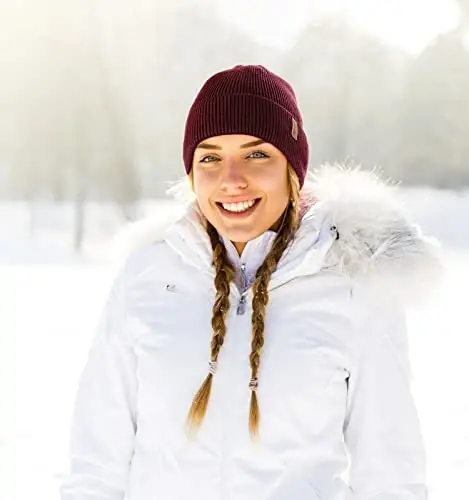 Wmcaps Winter Beanie for Men Women, Fleece Lined Beanie Soft Warm Knit Hat Ski Stocking Cuffed Cap - 4