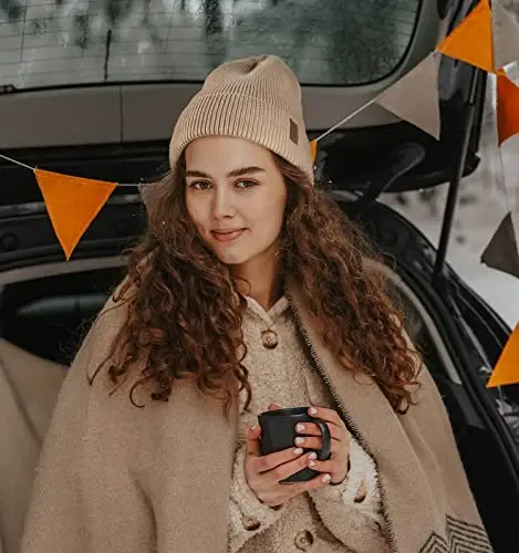 Wmcaps Winter Beanie for Men Women, Fleece Lined Beanie Soft Warm Knit Hat Ski Stocking Cuffed Cap - 5