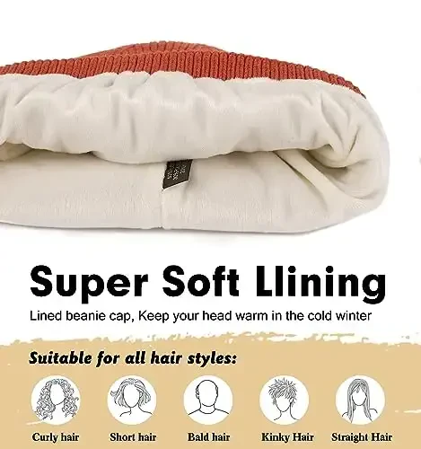 Wmcaps Winter Beanie for Men Women, Fleece Lined Beanie Soft Warm Knit Hat Ski Stocking Cuffed Cap - WMCAPS (1)