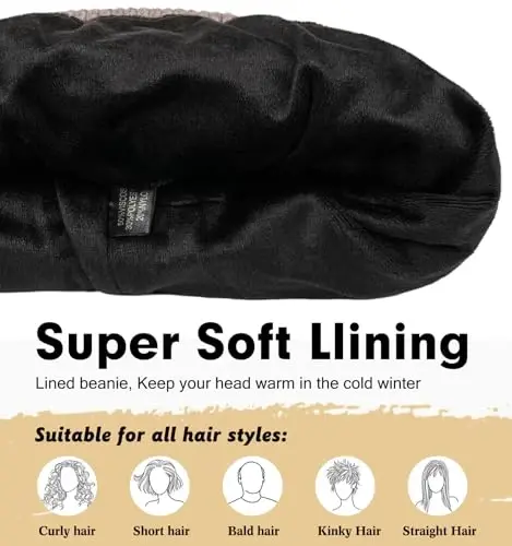 Wmcaps Winter Beanie for Men Women, Fleece Lined Beanie Soft Warm Knit Hat Ski Stocking Cuffed Cap - 3