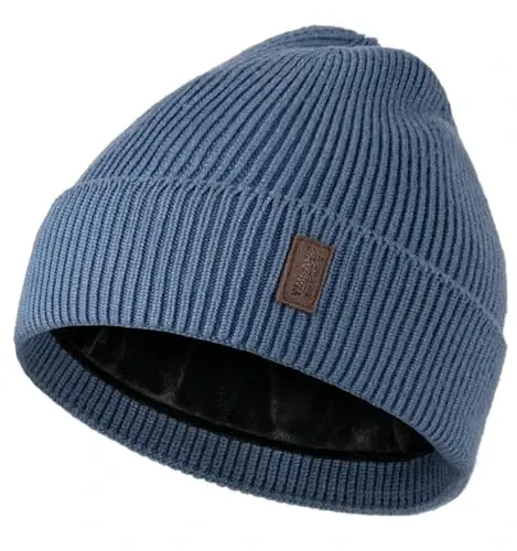 Wmcaps Winter Beanie for Men Women, Fleece Lined Beanie Soft Warm Knit Hat Ski Stocking Cuffed Cap - 1