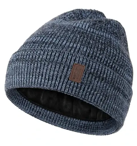 Wmcaps Winter Beanie for Men Women, Fleece Lined Beanie Soft Warm Knit Hat Ski Stocking Cuffed Cap - 1