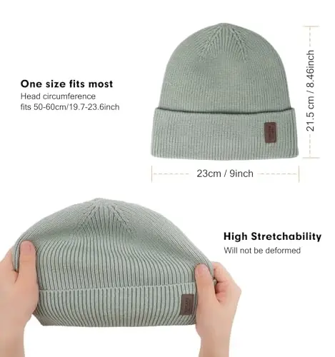 Wmcaps Winter Beanie for Men Women, Fleece Lined Beanie Soft Warm Knit Hat Ski Stocking Cuffed Cap - 2