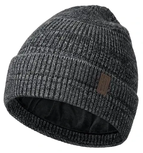 Wmcaps Winter Beanie for Men Women, Fleece Lined Beanie Soft Warm Knit Hat Ski Stocking Cuffed Cap - 3