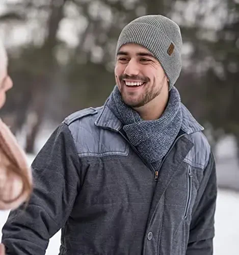 Wmcaps Winter Beanie for Men Women, Fleece Lined Beanie Soft Warm Knit Hat Ski Stocking Cuffed Cap - WMCAPS