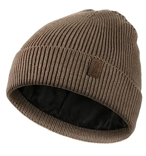 Wmcaps Winter Beanie for Men Women, Fleece Lined Beanie Soft Warm Knit Hat Ski Stocking Cuffed Cap - 1