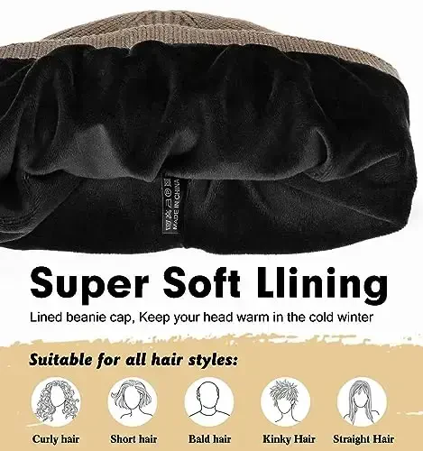 Wmcaps Winter Beanie for Men Women, Fleece Lined Beanie Soft Warm Knit Hat Ski Stocking Cuffed Cap - WMCAPS (1)