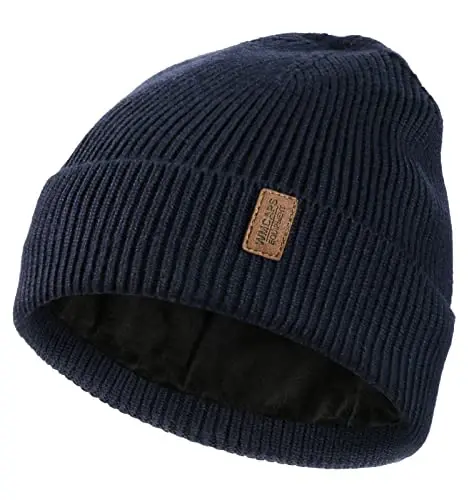 Wmcaps Winter Beanie for Men Women, Fleece Lined Beanie Soft Warm Knit Hat Ski Stocking Cuffed Cap - 1