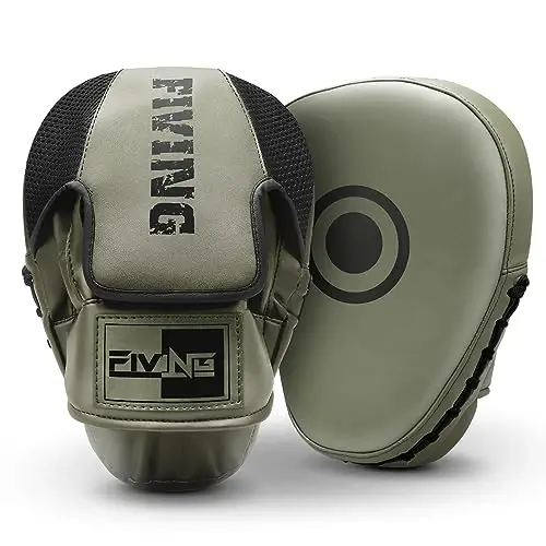 Boxing Pads for Men, Women, & Kids, Leather Focus Mitts for Martial Arts, Boxing Training, Curved Punch Mitts for Karate, Kickboxing,Muay Thai, Taekwondo - 3