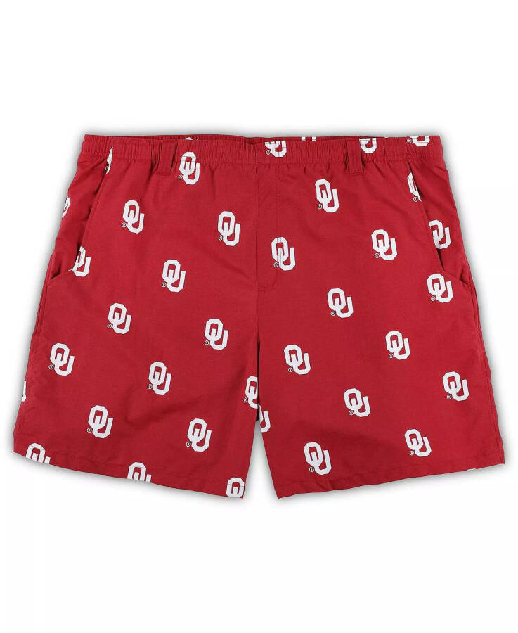 Erkekler Kırmızı Oklahoma Sooners Büyük ve Uzun Backcast II Tüm Baskı Omni-Shade Şort Kırmızı - 3