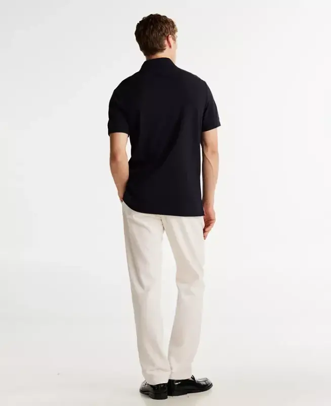 Men's Classic-Fit Embroidered Chest Insert Polo Shirt - Desert Sky - 4