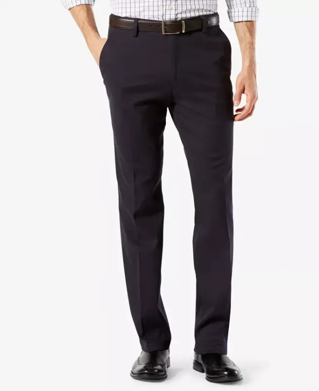 Men's Easy Straight Fit Khaki Stretch Pants - Dockers Navy - DOCKERS
