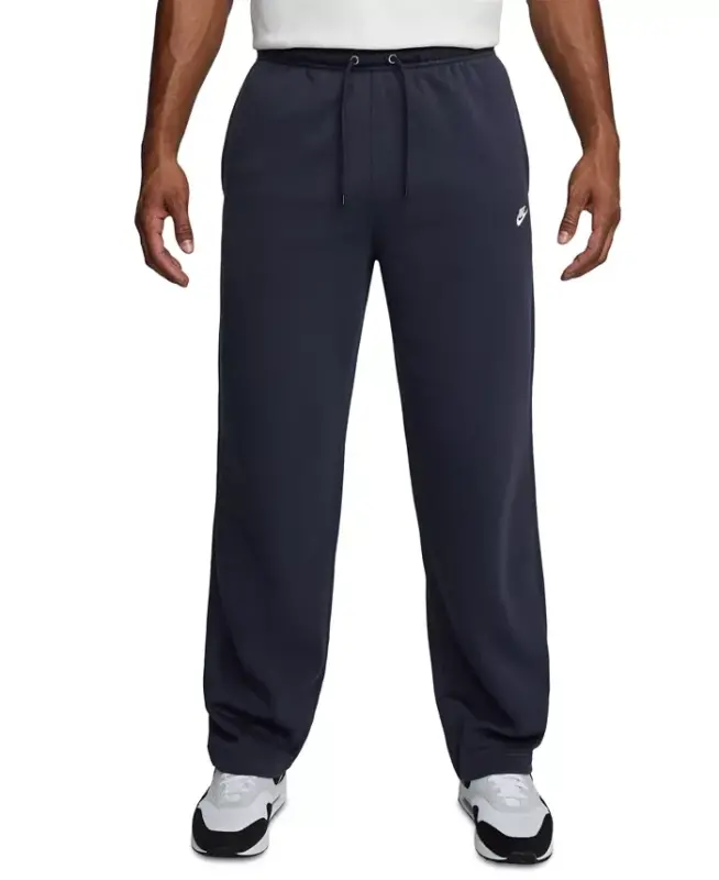 Men's Club Brushed Fleece Open Hem Pants - Blue - 1
