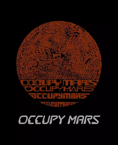 Men's Occupy Mars Word Art T-shirt - Gray - 2