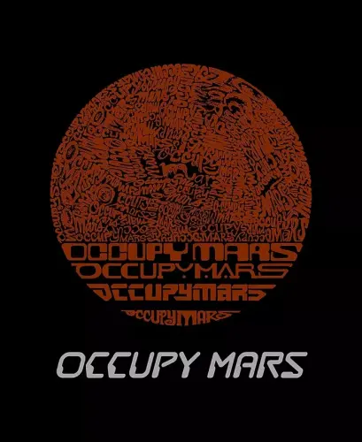 Men's Occupy Mars Word Art T-shirt - Black - 2