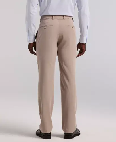 Men's Modern-Fit Stretch Solid Resolution Pants - Stone - 4