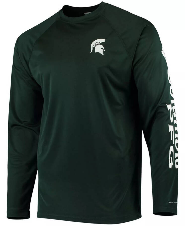 Erkekler PFG Yeşil Michigan State Spartans Terminal Tackle Omni-Shade Uzun Kollu Tişört Yeşil - 2