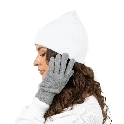 12 Pack Winter Beanie Hats for Men Women, Warm Cozy Knitted Cuffed Skull Cap, Wholesale - 5