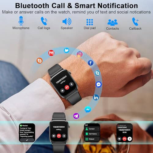 Smart Watch for Men Women(Answer/Make Call), 1.85